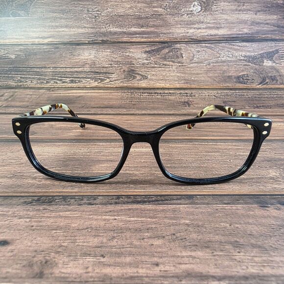 Lulu Guinness Eyeglasses Womens Cat Eye Designer Frames L207 BLK 50-18 - Picture 1 of 11